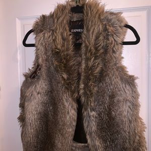 Faux fur vest